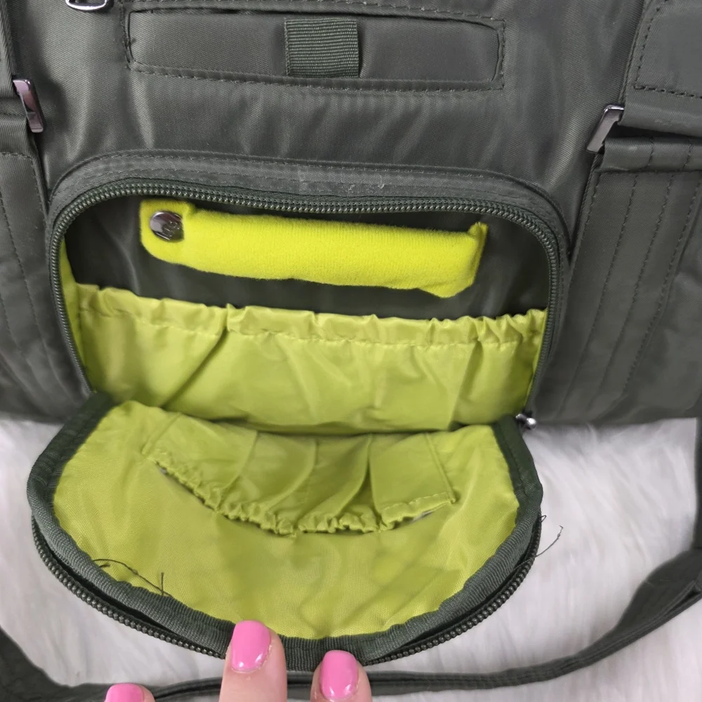 Lug Propeller Green Quilted Gym / Overnight Duffle Bag